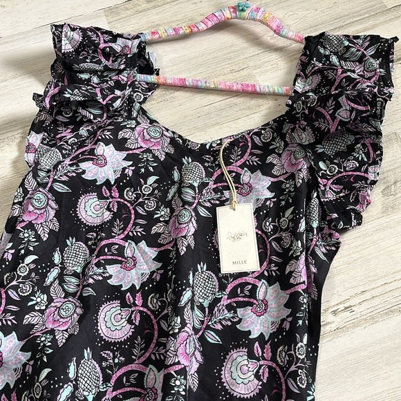 Mille Resort Klara Tropical Night Floral Dress Size L NWT - Picture 5 of 12